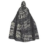 BLWSLC Cape à capuche d'Halloween pour adulte avec inscription « I Know The Plans Have You Declares Lord » - Convient pour les fêtes festives et le cosplay