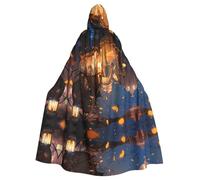 BLWSLC Cape à capuche d'Halloween pour adulte Cendrillon imprimée festive adaptée pour les fêtes de fin d'année