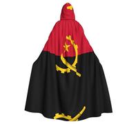 BLWSLC Cape à capuche d'Halloween pour adulte - Drapeau de l'Angola - Cape festive à capuche adaptée pour les fêtes de fin d'année