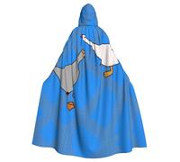BLWSLC Cape à capuche d'Halloween pour adulte - Imprimé oie grise - Cape festive à capuche adaptée pour les fêtes de fin d'année