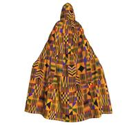 BLWSLC Cape à capuche d'Halloween pour adulte - Texture ethnique tribale africaine - Imprimé festif - Convient pour les fêtes de fin d'année