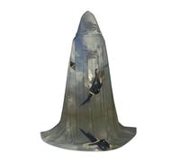 BLWSLC Cape à capuche imprimée avions de combat aérien, cosplay, cape à capuche parfaite pour le cosplay, A, essentiel des vacances, L