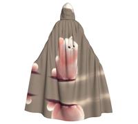 BLWSLC Cape à capuche imprimée chaton étourdi pour adulte - Cape à capuche pour fête d'Halloween - Convient pour les fêtes festives et les spectacles sur scène