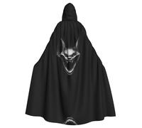 BLWSLC Cape à capuche imprimée chauve-souris rieuse pour adulte - Cape à capuche pour fête d'Halloween - Convient pour les fêtes festives et les spectacles sur scène