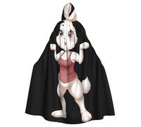 BLWSLC Cape à capuche imprimée dame dansante, longue cape, adaptée pour le cosplay, les spectacles sur scène ou les fêtes de vacances.