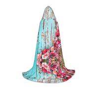 BLWSLC Cape à capuche imprimée de fleurs rustiques pour cosplay, parfait pour le cosplay, A, essentiel des vacances, taille L