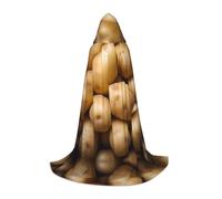 BLWSLC Cape à capuche imprimée de pommes de terre pour adolescents, cape à capuche sans fermeture éclair, adaptée pour le cosplay et les spectacles sur scène, taille L