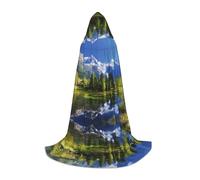 BLWSLC Cape à capuche imprimée des montagnes enneigées pour cosplay, cape à capuche parfaite pour le cosplay, A, essentiel des vacances, taille L