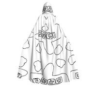 BLWSLC Cape à capuche imprimée en avion pour Halloween, costume de scène pour adulte, cape à capuche sans fermeture éclair, convient pour bal masqué et cosplay