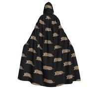 BLWSLC Cape à capuche imprimée Jaguar in den, style long, adaptée pour le cosplay, les spectacles sur scène ou les fêtes de vacances.