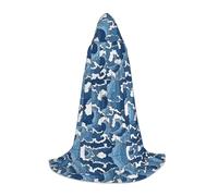 BLWSLC Cape à capuche imprimée mer orageuse pour cosplay, cape à capuche parfaite pour le cosplay, A, essentiel des vacances, taille L