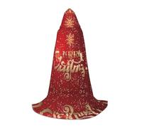 BLWSLC Cape à capuche imprimée Merry Christmas too - Large cape à capuche à nouer sur le devant - Parfaite pour les adolescents et les fêtes de famille - 3 tailles L disponibles