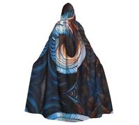 BLWSLC Cape à capuche imprimée tourbillon de couleur pour adulte, convient pour les fêtes sur le thème du cosplay