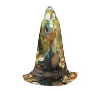 BLWSLC Cape à capuche longue et moyenne imprimée Primitive Animals pour fêtes de vacances, cosplay et fêtes costumées