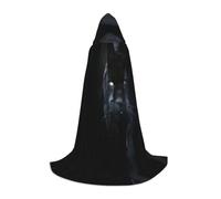 BLWSLC Cape à capuche Panthère aux yeux bleus pour adolescent, taille L, pour cosplay, déguisement et fête de vacances