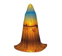 BLWSLC Cape à capuche pour adolescent au bord de la rivière - Cape imprimée - 3 tailles L - Parfaite pour les fêtes de vacances et les spectacles sur scène