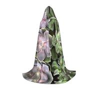 BLWSLC Cape à capuche pour adolescent - Imprimé botanique - 3 tailles L - Parfait pour les fêtes de vacances et les spectacles sur scène