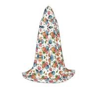 BLWSLC Cape à capuche pour adolescent - Imprimé citrouille vive - 3 tailles L - Parfaite pour les fêtes de vacances et les spectacles sur scène