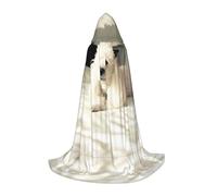 BLWSLC Cape à capuche pour adolescent Motif caniche français L pour cosplay, déguisement et fête de vacances
