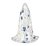 BLWSLC Cape à capuche pour adolescent motif floral dessiné à la main pour cosplay, déguisement et fête de vacances