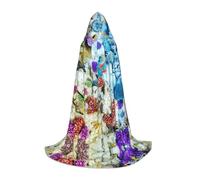 BLWSLC Cape à capuche pour adolescent - Motif poissons sous-marins - 3 tailles L - Parfaite pour les fêtes de vacances et les spectacles sur scène