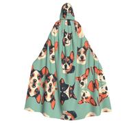 BLWSLC Cape à capuche pour adulte - Avatars d'animaux - Cape d'Halloween imprimée - Convient pour le cosplay et les spectacles sur scène