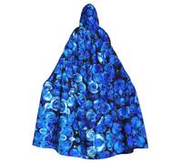BLWSLC Cape à capuche pour adulte - Imprimé rose bleue - Convient pour les spectacles sur scène et les fêtes