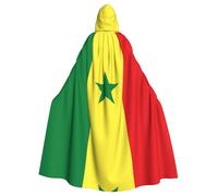 BLWSLC Cape imprimée avec drapeau du Sénégal pour Halloween et fêtes de famille