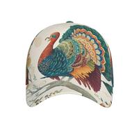 BLWSLC Casquette de baseball à bord incurvé pour adulte avec imprimé de Turquie - Convient pour le fitness et les voyages - Noir