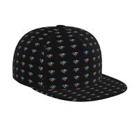 BLWSLC Casquette de baseball Galaxy Diamond Printed Flat-Brimmed, adaptée pour les activités de plein air telles que les voyages, la randonnée et la pêche Noir