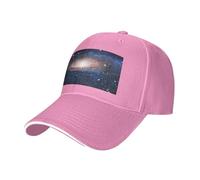 BLWSLC Casquette de baseball noire à motif spatial ciel étoilé, réglable, peut être utilisée comme chapeau de soleil et chapeau de randonnée., rose, Taille unique