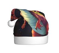 BLWSLC Chapeau de Noël à grande bouche imprimé dinosaure pour adulte, chapeau de Noël festif adapté pour les vacances du Nouvel An et les fêtes en plein air