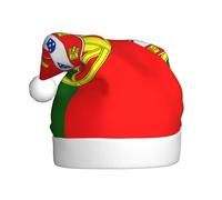 BLWSLC Chapeau de Noël imprimé drapeau portugais pour adulte, chapeau de décoration de Noël adapté pour les spectacles sur scène, les fêtes de vacances