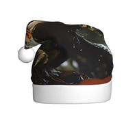 BLWSLC Chapeau de Noël imprimé lézards épineux pour adultes - Chapeau de décoration de Noël adapté pour les spectacles sur scène, les fêtes de