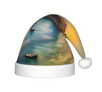 BLWSLC Chapeau de Noël imprimé pour enfant Motif coucher de soleil à Barcelone Idéal pour les fêtes de vacances et les vêtements d'hiver en plein air