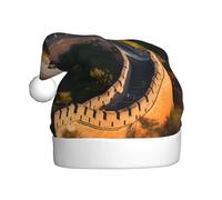 BLWSLC Chapeau de Noël imprimé « The Great Wall of China » pour adulte - Décoration de Noël - Convient pour les spectacles sur scène, les fêtes