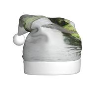 BLWSLC Chapeau de Noël multicolore avec imprimé rivières et vallée pour adultes - Chapeau de décoration de Noël adapté pour les spectacles sur scène, les fêtes de vacances