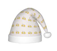 BLWSLC Chapeau de Noël orange imprimé vélo pour enfants chapeau de Noël festif chapeau de Noël chapeau adapté pour les fêtes de fin d'année et les vêtements d'hiver en plein air