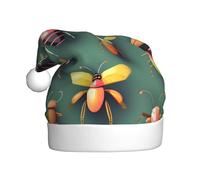 BLWSLC Chapeau de Noël pour adulte avec motif insectes, chapeau décoratif, adapté pour le réveillon du Nouvel An, les fêtes de vacances ou Noël