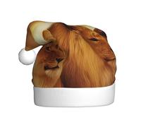BLWSLC Chapeau de Noël pour adulte avec motif lion africain et lionne, chapeau décoratif, adapté pour le réveillon du Nouvel An, les fêtes de vacances ou Noël