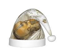 BLWSLC Chapeau de Noël pour enfants avec imprimé papillon et violoncelle - Chapeau de Noël festif - Convient pour les fêtes de vacances et les vêtements d'hiver en plein air