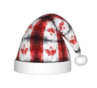 BLWSLC Chapeau de Noël rétro imprimé drapeau du Canada pour enfants, chapeau décoratif, fournitures de fête adaptées pour les spectacles sur scène, Noël