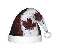 BLWSLC Chapeau de Noël rétro imprimé drapeau du Canada pour enfants, chapeau décoratif, fournitures de fête adaptées pour les spectacles sur scène, Noël