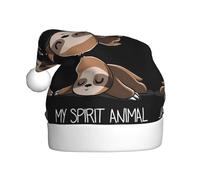 BLWSLC Chapeau de Père Noël imprimé paresseux mon esprit, chapeaux décoratifs, adaptés pour Noël et Nouvel An, spectacles sur scène