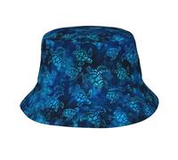 BLWSLC Chapeau de soleil d'extérieur motif tortue de mer bleu pour adulte, adapté pour la randonnée, la pêche et le fitness
