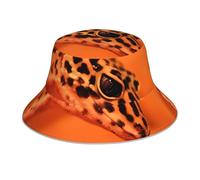 BLWSLC Chapeau de soleil imprimé léopard Little Gecko Chapeau cloche adapté pour le sport, les voyages, la randonnée, la course à pied, la pêche Noir
