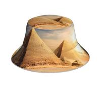 BLWSLC Chapeau de soleil imprimé pyramide égyptienne dans le désert Convient pour le sport, les voyages, la randonnée, la course à pied, la pêche Noir