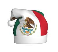 BLWSLC Chapeaux de Noël à motif drapeau du Mexique pour adultes, chapeaux décoratifs, adaptés pour le réveillon du Nouvel An, les fêtes de vacances ou Noël