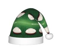 BLWSLC Chapeaux de Noël imprimés ballon de rugby blanc pour enfants, chapeaux décoratifs adaptés pour Noël, les fêtes du Nouvel An, etc.