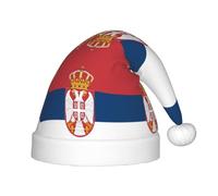 BLWSLC Chapeaux de Noël imprimés drapeau de Serbie pour enfants, chapeaux décoratifs adaptés pour Noël, fêtes du Nouvel An, etc.